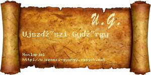 Ujszászi György névjegykártya
