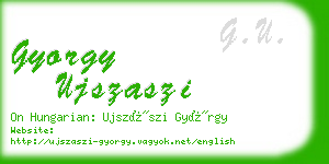 gyorgy ujszaszi business card